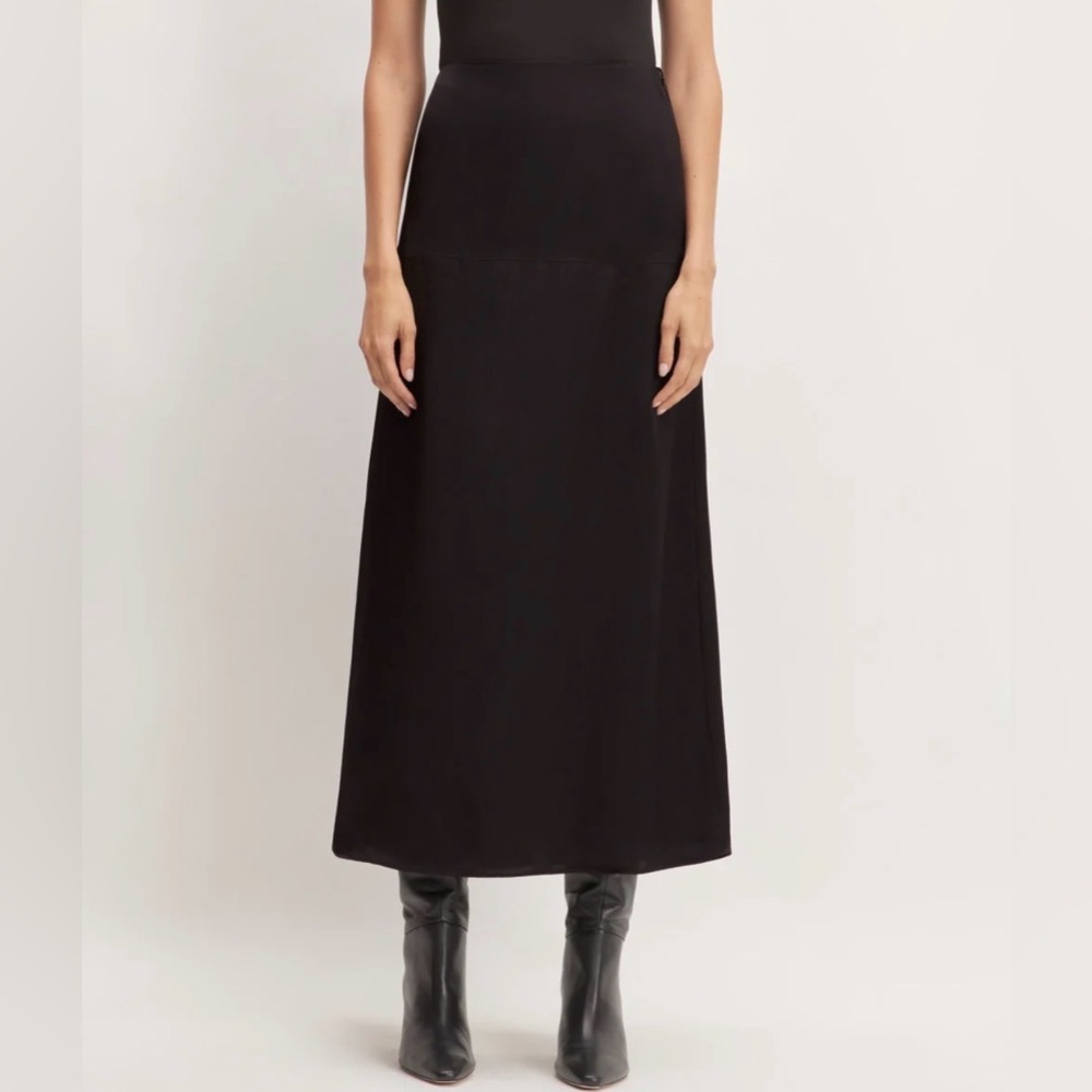Everlane The Hammered Satin Slip Skirt